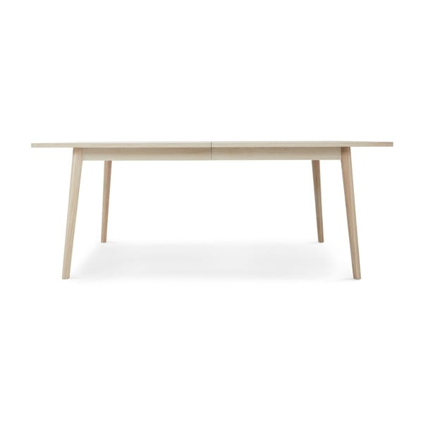 Natúr színű bővíthető étkezőasztal tölgyfa dekoros asztallappal 100x200 cm Nyborg – Furnhouse-image-1