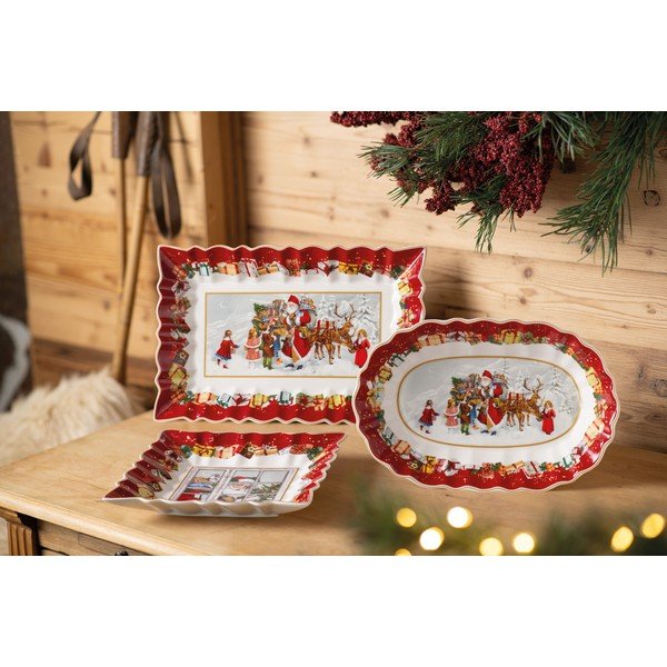 Porcelán szervírozó tányér karácsonyi motívummal, 30 x 19,8 cm - Villeroy & Boch-image-3