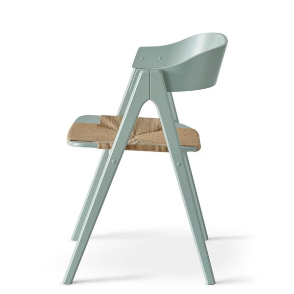 Mette világoszöld bükkfa étkezőszék rattan ülőfelülettel - Findahl by Hammel-image-3