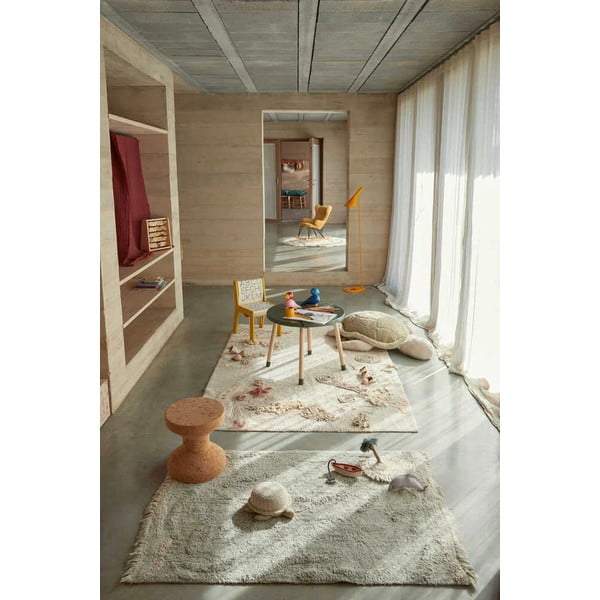 Mentazöld pamut gyerek játszószőnyeg 90x130 cm Waves – Lorena Canals-image-1