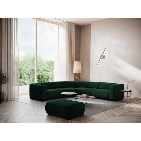 Sötétzöld bársony lábtartó Ekahi – Makamii-image-1