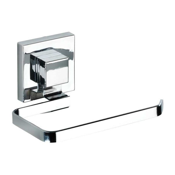 Fényes ezüstszínű öntapadós műanyag fürdőszobai kiegészítő szett Quadro – Wenko-image-4