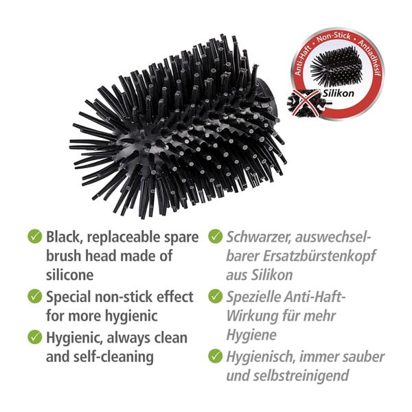 Cserélhető szilikon WC-kefe, ø 7,5 cm - Wenko-image-2
