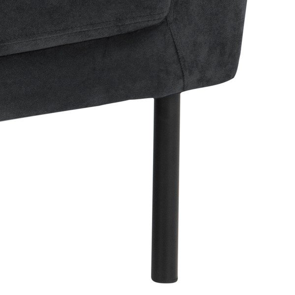 Biloxi antracitszürke bársony kanapé, 160 cm - Actona-image-2