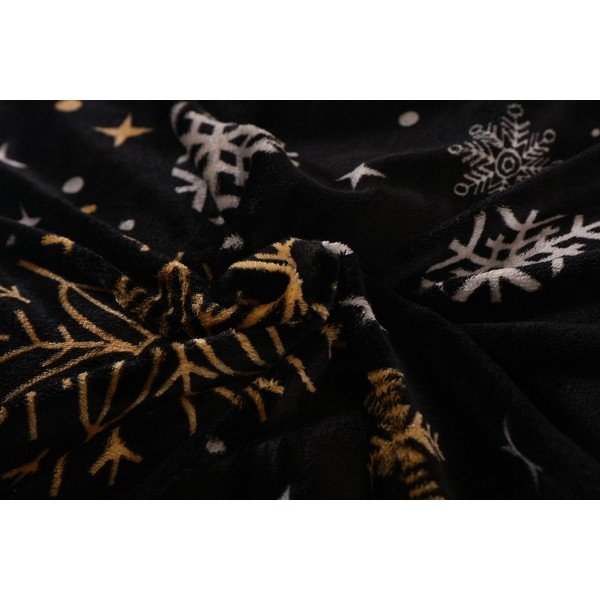 Fekete egyszemélyes mikroplüss ágyneműhuzat 140x200 cm – My House-image-1