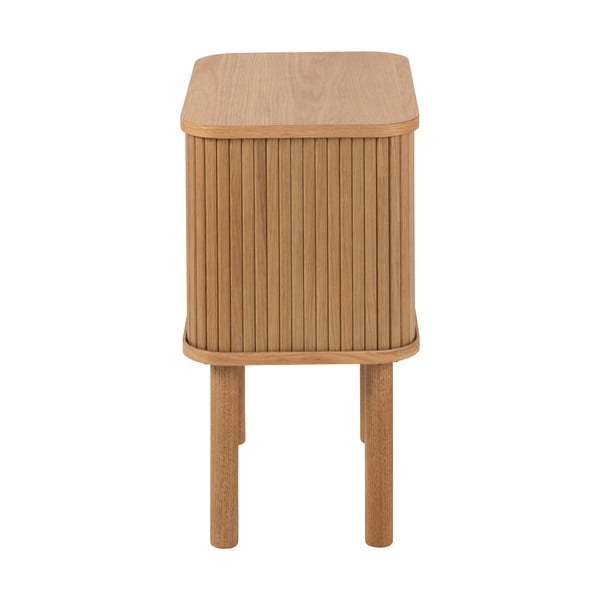 Natúr színű éjjeliszekrény tölgyfa dekorral Langley – Actona-image-4