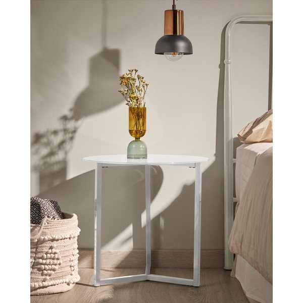 Marae fehér tárolóasztal, ⌀ 50 cm - Kave Home-image-2