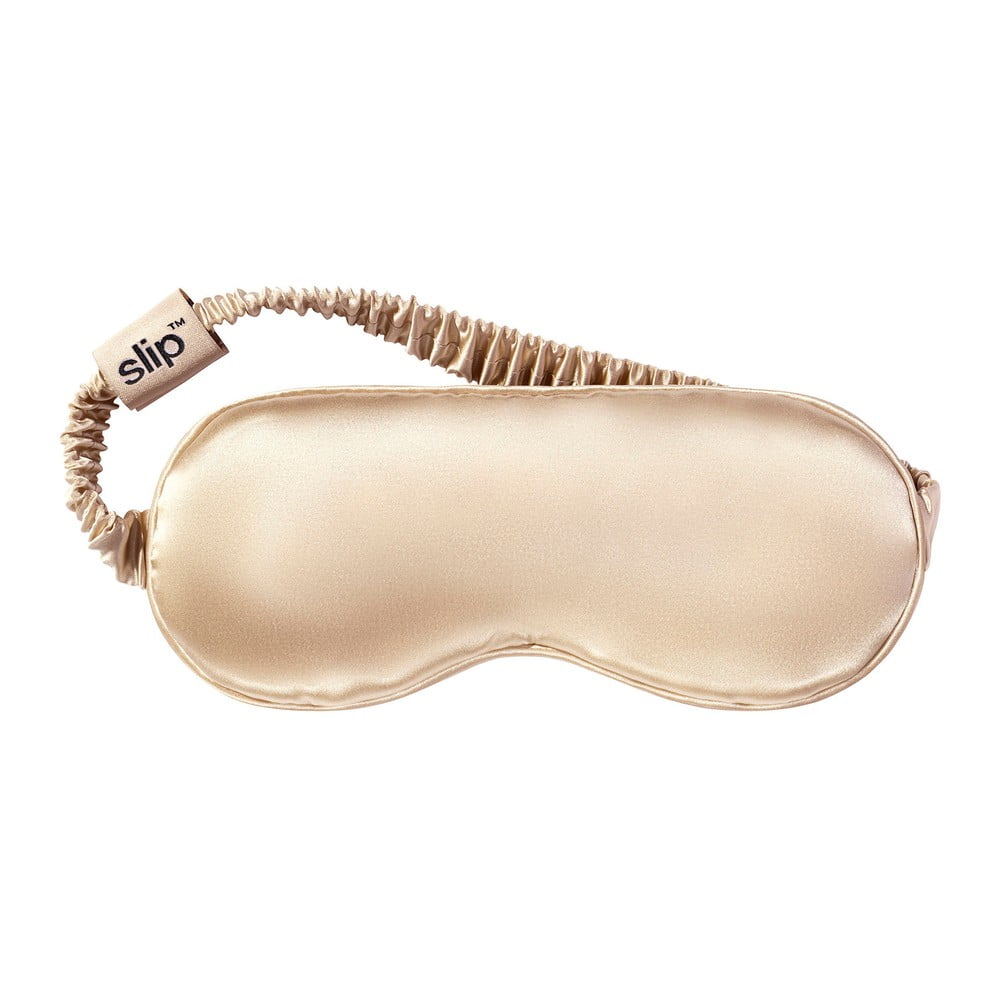 Világosbarna selyem alvómaszk Caramel slip