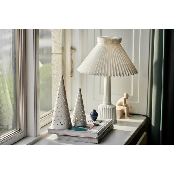 Nobili fehér csontporcelán karácsonyi gyertyatartó, magasság 30 cm - Kähler Design-image-2