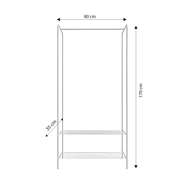Aranyszínű fém ruhatartó állvány Frankenthal – Kalune Design-image-4