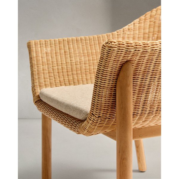Natúr színű rattan kerti szék Galea – Kave Home-image-3