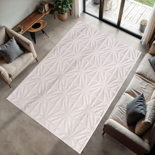 Krémszínű kültéri-beltéri szőnyeg 120x170 cm Doha 1655 Cream – Ayyildiz Carpets-image-1