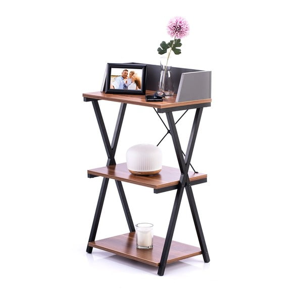 Íróasztal diófa dekoros asztallappal 30x50 cm Hexe – Homede-image-3