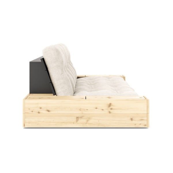 Fehér kordbársony kinyitható kanapé 244 cm Base – Karup Design-image-3