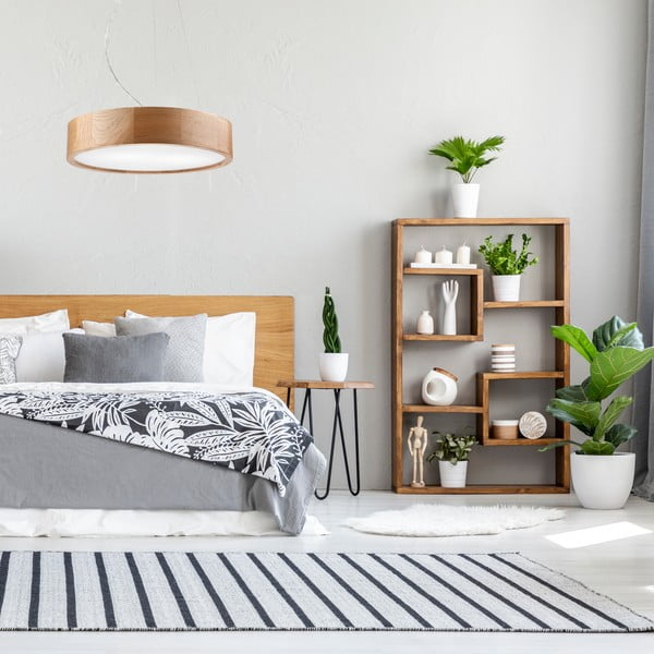 Barna függőlámpa üveg búrával ø 37 cm Eveline – LAMKUR-image-2