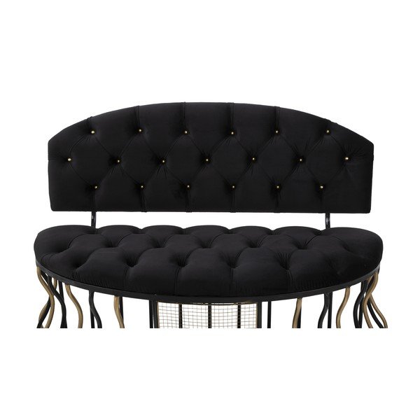 Glam fekete kanapé - Mauro Ferretti-image-4