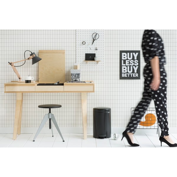 Matt fekete acél pedálos szemetes 12 l NewIcon – Brabantia-image-3