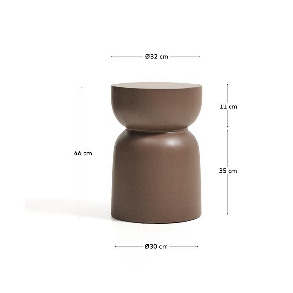 Beton kerek kerti kisasztal ø 32 cm Garbet – Kave Home-image-4