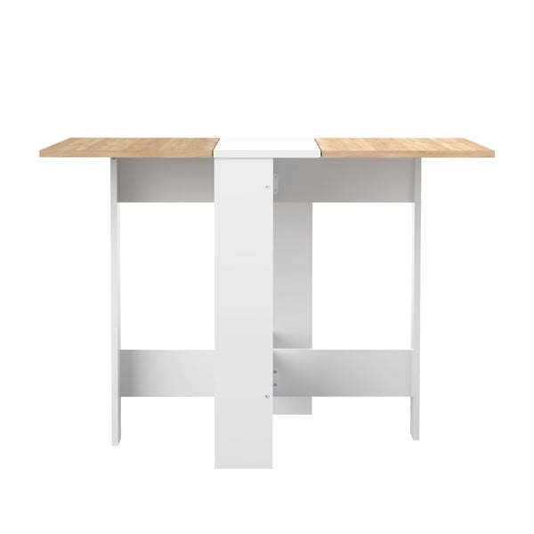 Bővíthető étkezőasztal tölgyfa dekoros asztallappal 76x28 cm Papillon – TemaHome-image-4