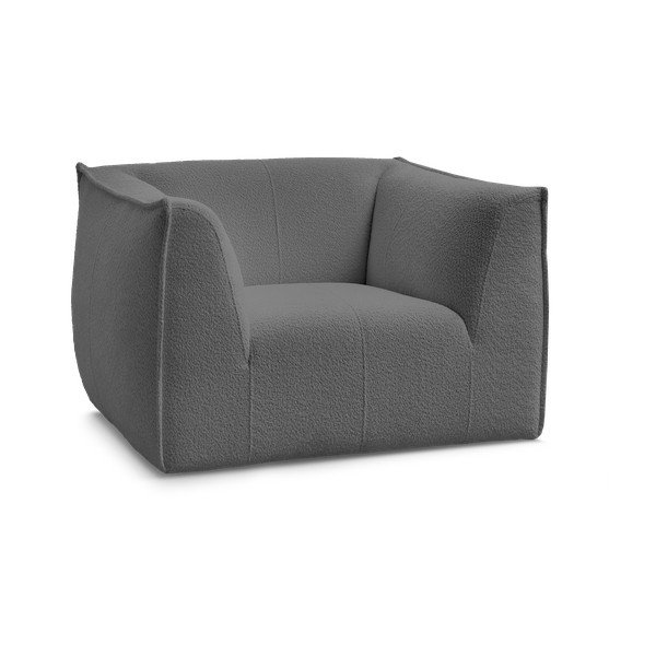 Sötétszürke buklé fotel Giorgia – Bobochic Paris