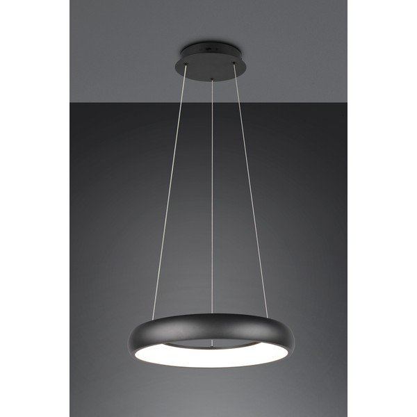 Matt fekete LED dimmelhető függőlámpa fém búrával ø 46 cm Cardona – Trio-image-2