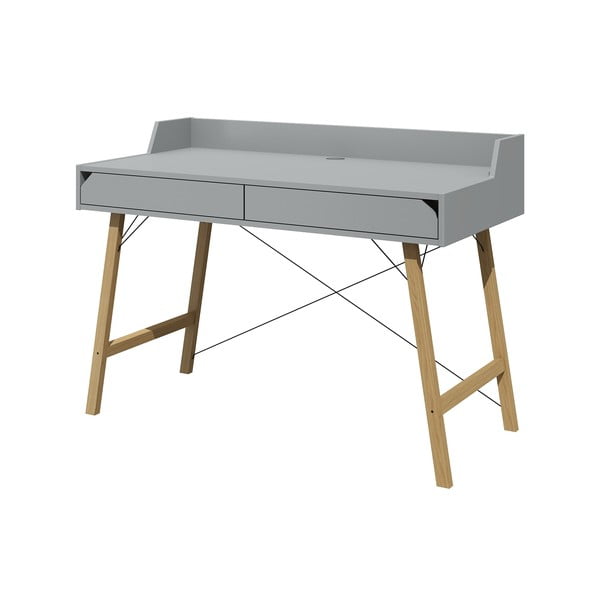 Lotta szürke íróasztal, szélesség 120 cm - BELLAMY-image-1