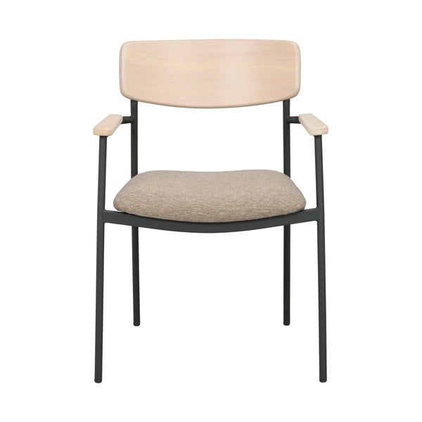 Bézs-natúr színű étkezőszék szett 2 db-os Maymont – Rowico-image-2