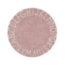 Világos rózsaszín mosható kézi szövésű pamut gyerek szőnyeg ø150 cm ABC Vintage Nude – Lorena Canals