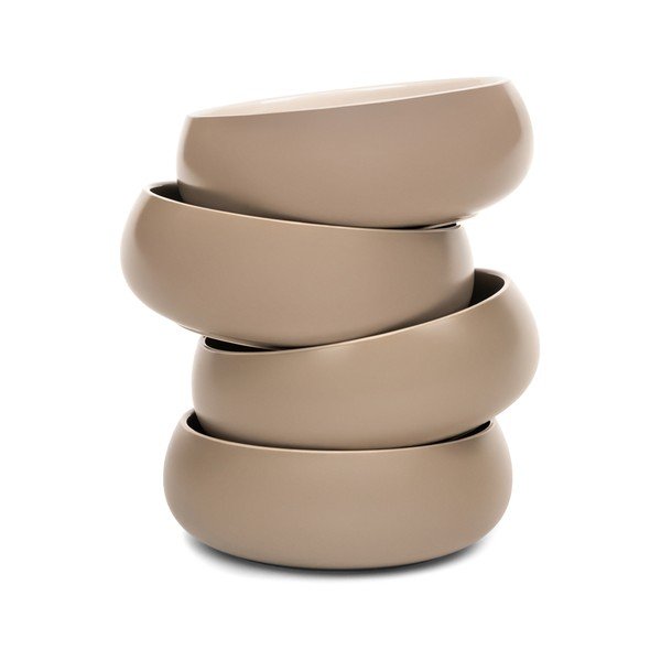 Bézs kőedény tálka szett leveses/ramenhez 4 db-os 1 l Terra Vira – Bonami Selection-image-2