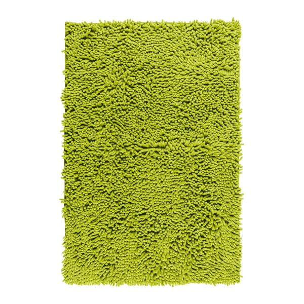 Chenille zöld fürdőszobai szőnyeg, 80 x 50 cm - Wenko