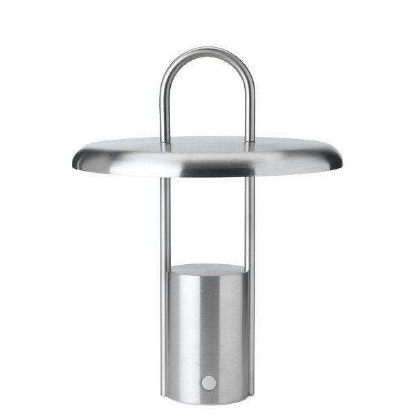 Ezüstszínű rozsdamentes acél LED dimmelhető asztali lámpa (magasság 25 cm) Pier – Stelton
