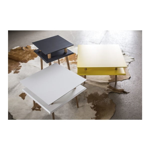 Square fehér dohányzóasztal, 55 x 55 cm - Ragaba-image-1