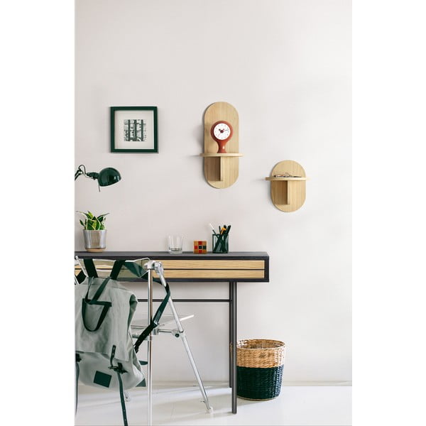 Natúr színű fali polc tölgyfa dekorral Soft – Woodman-image-1