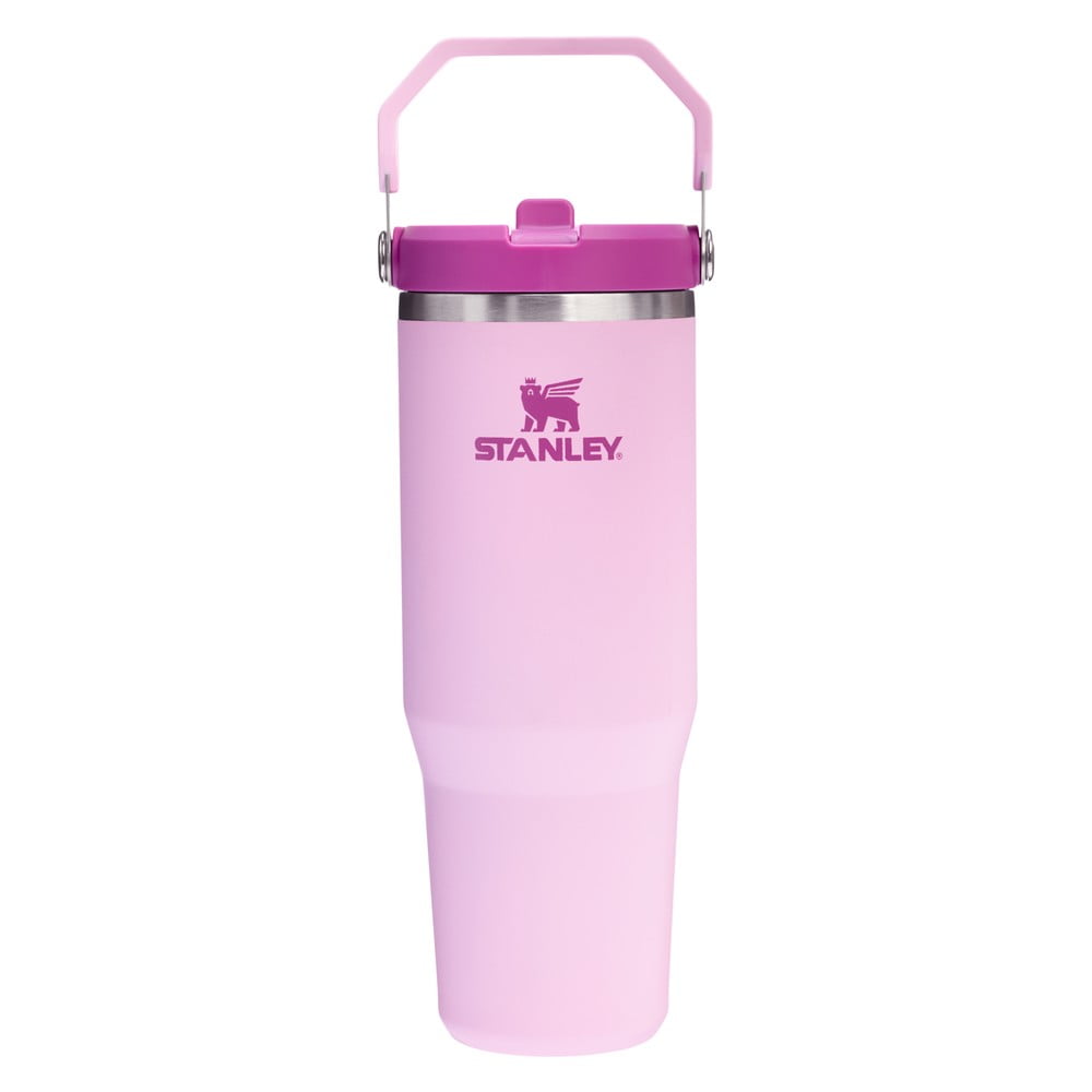Rózsaszín rozsdamentes acél termosz 890 ml IceFlow™ Flip Straw 2.0 Tumbler Cherry Blossom Stanley