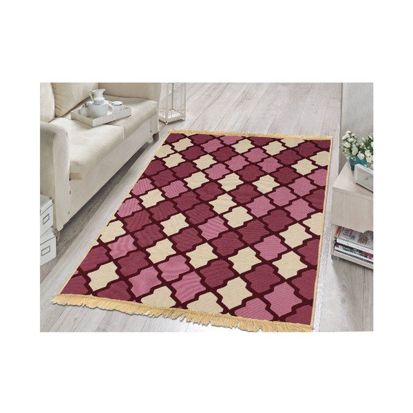 Ya Rugs Claret lila-bézs szőnyeg, 120 x 180 cm-image-1
