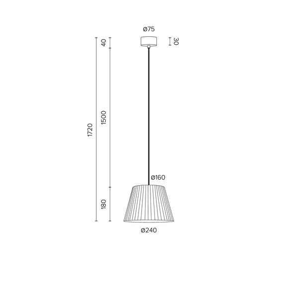 Kami bézs függőlámpa, ⌀ 16 cm - Sotto Luce-image-2