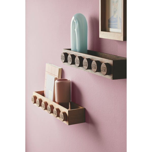 Wood sötét tölgyfa gyerek fali polc - LEGO®-image-1