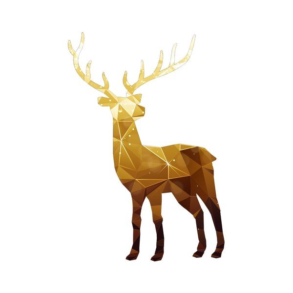 Deer Origami karácsonyi matrica - Ambiance-image-4