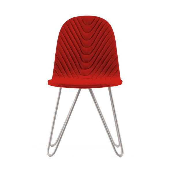 Mannequin X Wave piros szék fém lábakkal - Iker