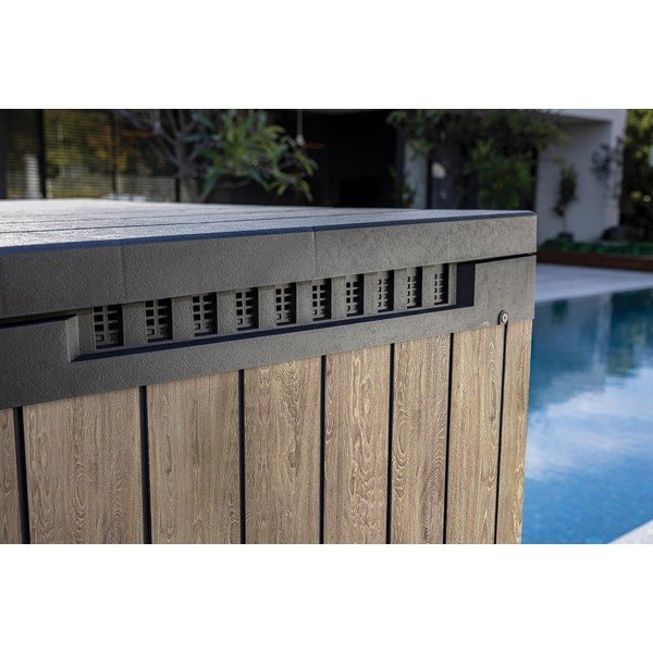 Barna műanyag kerti tárolódoboz Deco – Keter-image-4