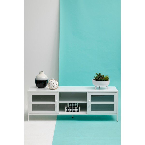 Fehér acél TV-állvány 150x50x45 cm Acier – Premier Housewares-image-3