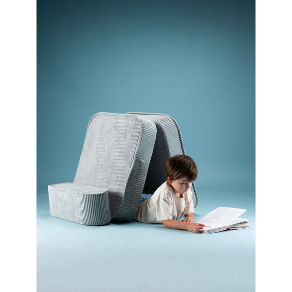 Mentazöld kordbársony gyerek fotel Flip – Wigiwama-image-1