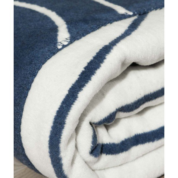 Fehér-sötétkék ágytakaró egyszemélyes ágyra 150x200 cm Twin – Oyo Concept-image-1