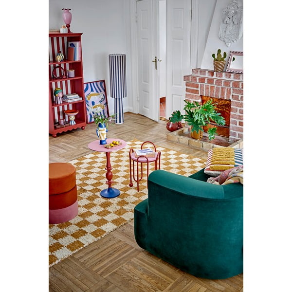 Bézs-borostyán színű pamut szőnyeg 140x200 cm Chola – Bloomingville-image-1