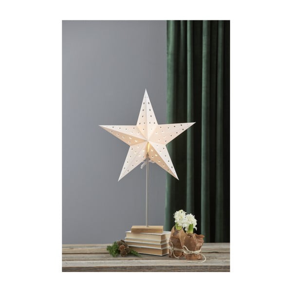 Star fehér világító csillag dekoráció, magasság 65 cm - Star Trading