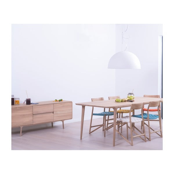 Fawn tömör tölgyfa TV állvány - Gazzda-image-2