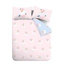 Rózsaszín kétszemélyes ágyneműhuzat 200x200 cm Vintage Christmas Santa – Catherine Lansfield