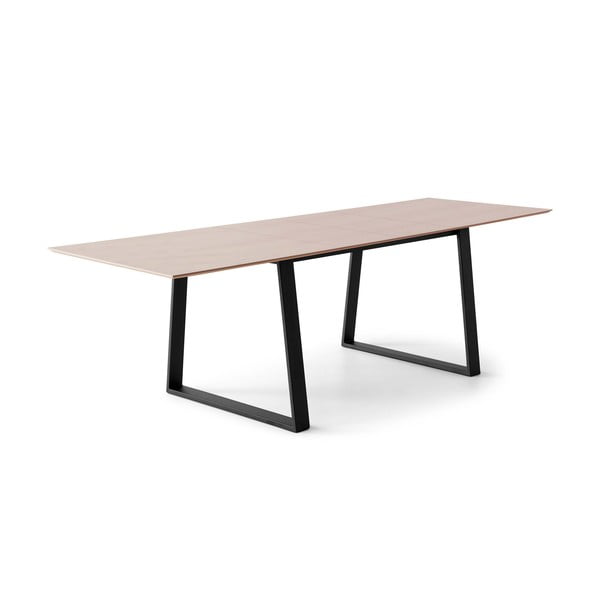 Natúr színű bővíthető étkezőasztal tölgyfa dekoros asztallappal 90x165 cm Meza – Hammel Furniture-image-1