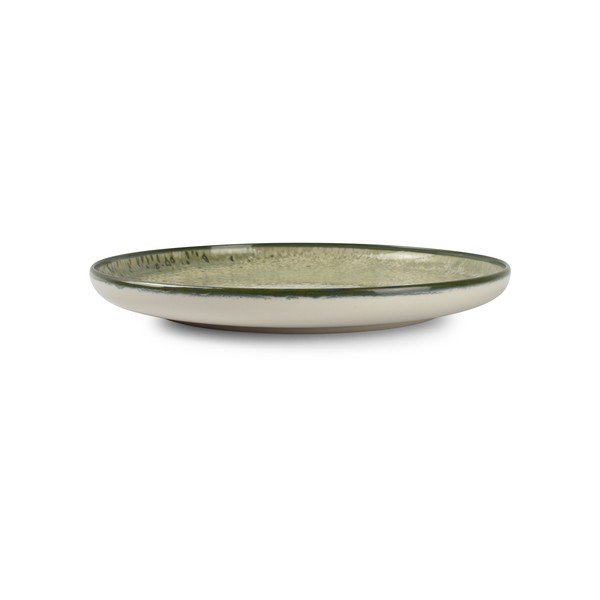 Zöld-krémszínű kőedény tányér ø 27 cm Gravel – ONA-image-2