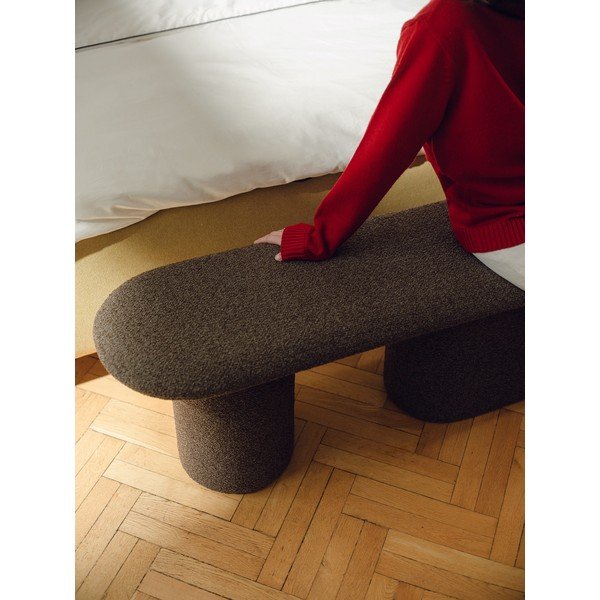 Barna buklé párnázott pad Rull – noo.ma-image-1